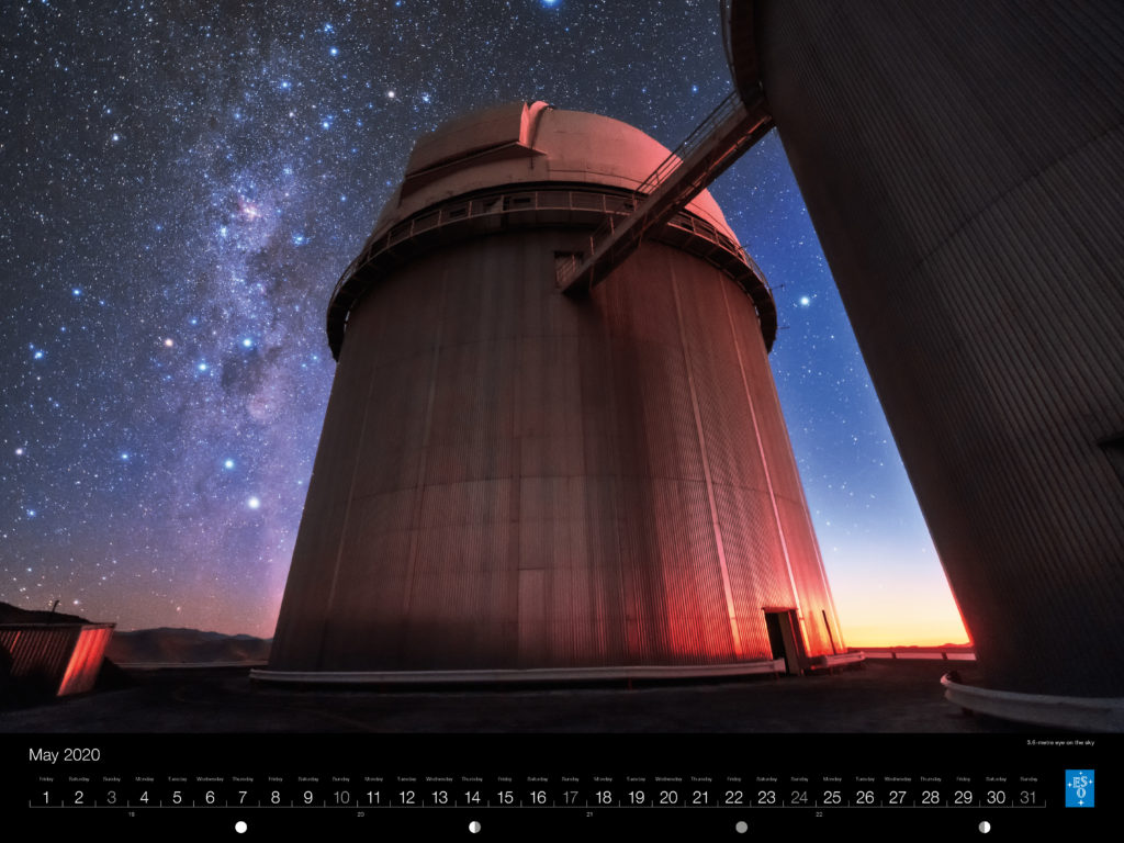 Calendário ESO 2020: Maio.