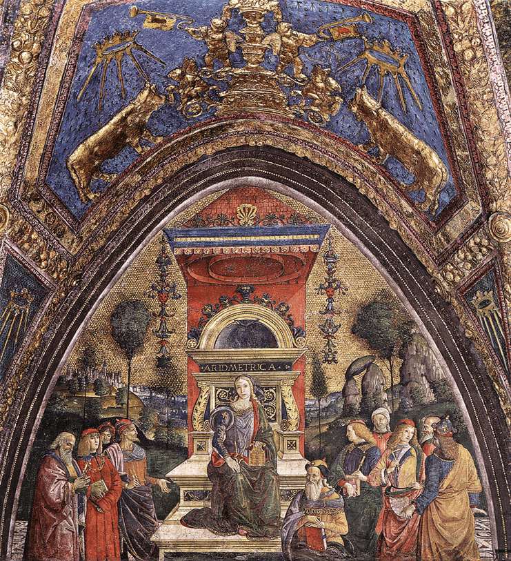 A Aritmética, Pinturicchio (Bernardino di Betto), 1491.