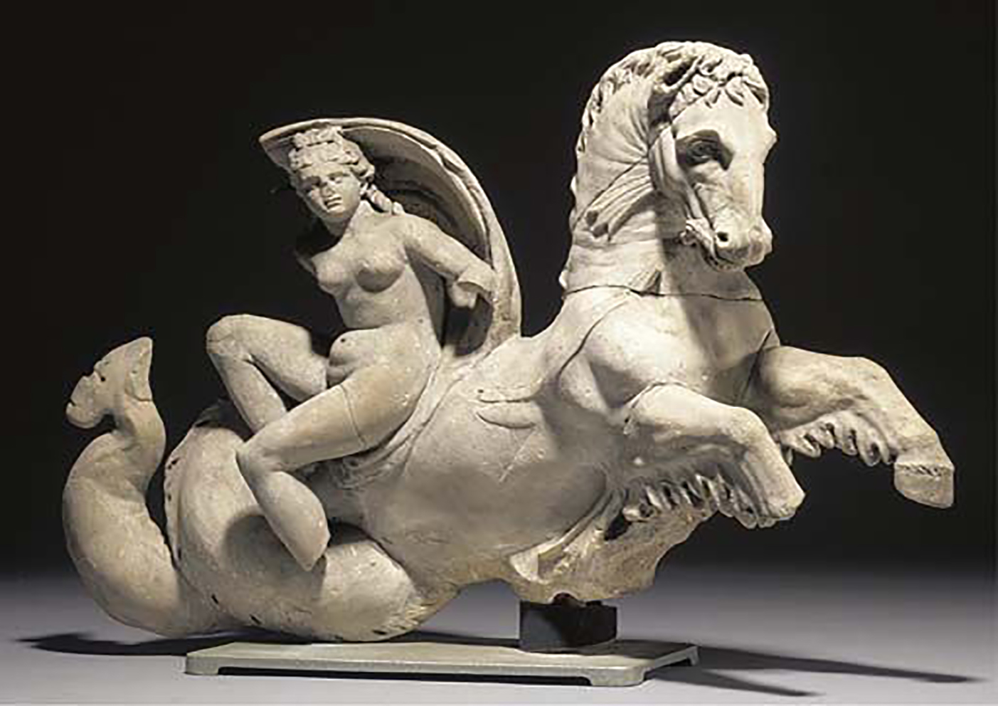 Nereida cavalgando um hipocampo, cópia romana de um original helenístico.