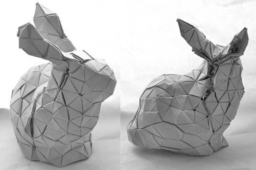 origami bunny by Tomohiro Tachi | Origami, 1000 paper cranes, Bunny