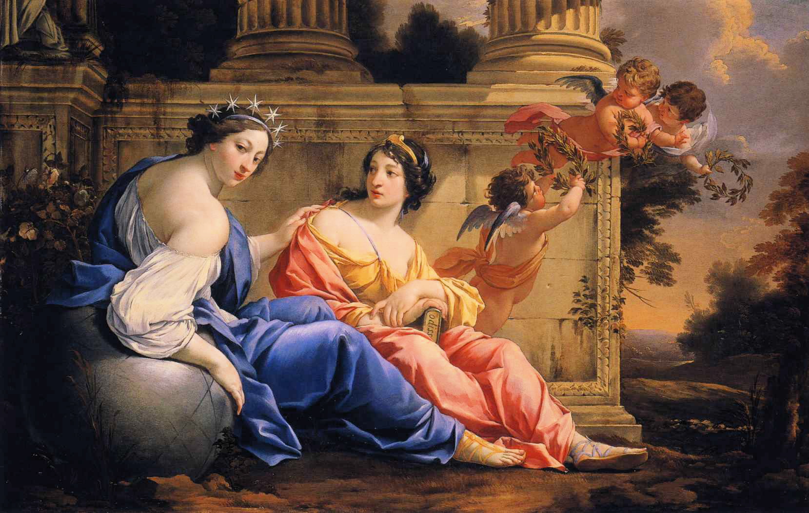 As Musas Urania e Calíope, Simon Vouet, 1634.